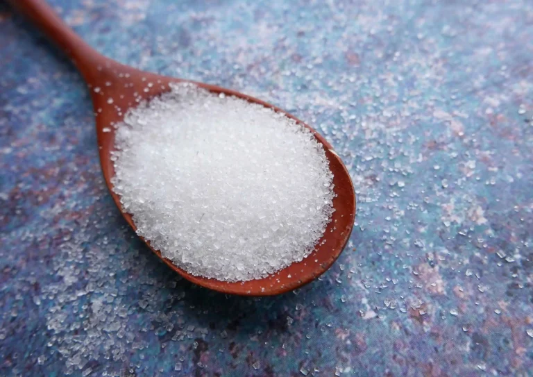 brown sugar on the wooden spoon